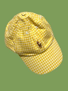 Ralph Lauren Kids Yellow Gingham Cap